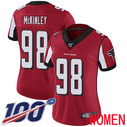 Atlanta Falcons Limited Red Women Takkarist McKinley Home Jersey NFL Football #98 100th Season Vapor Untouchable->women nfl jersey->Women Jersey